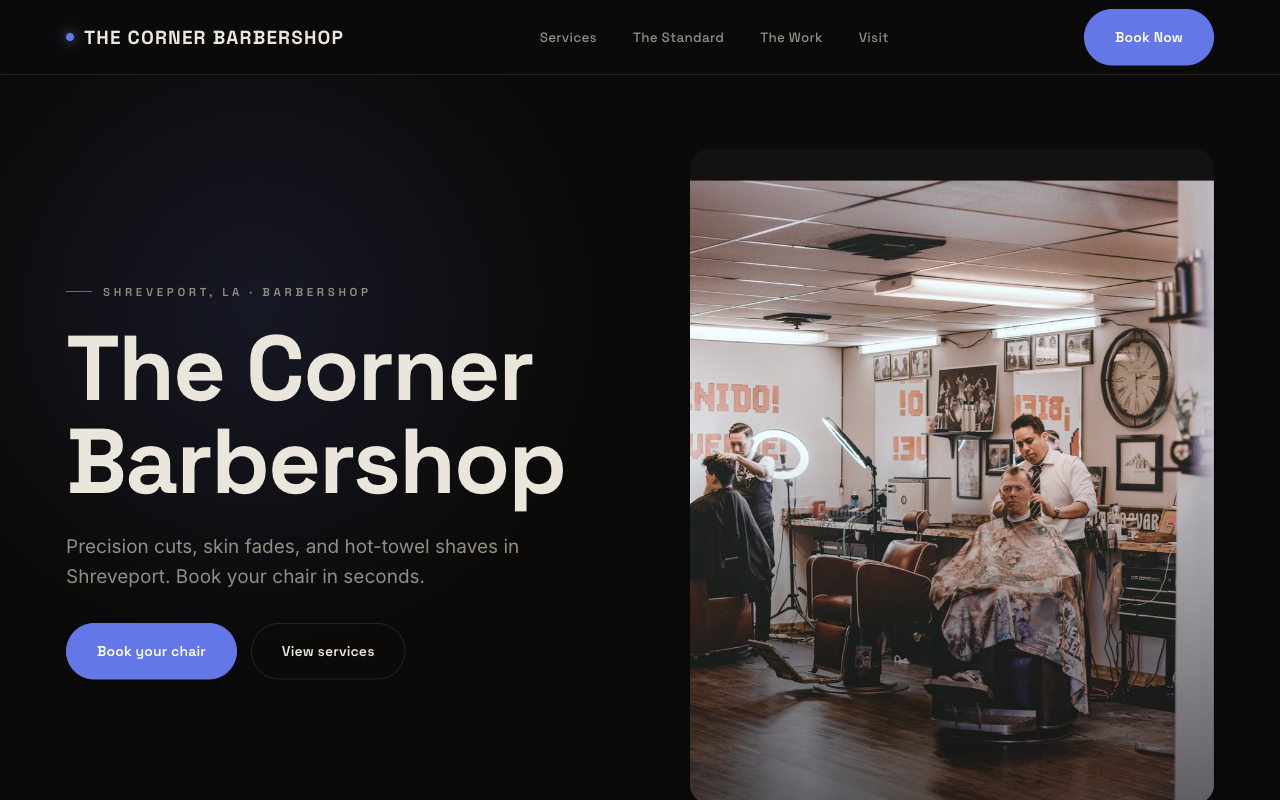 Barbershop website